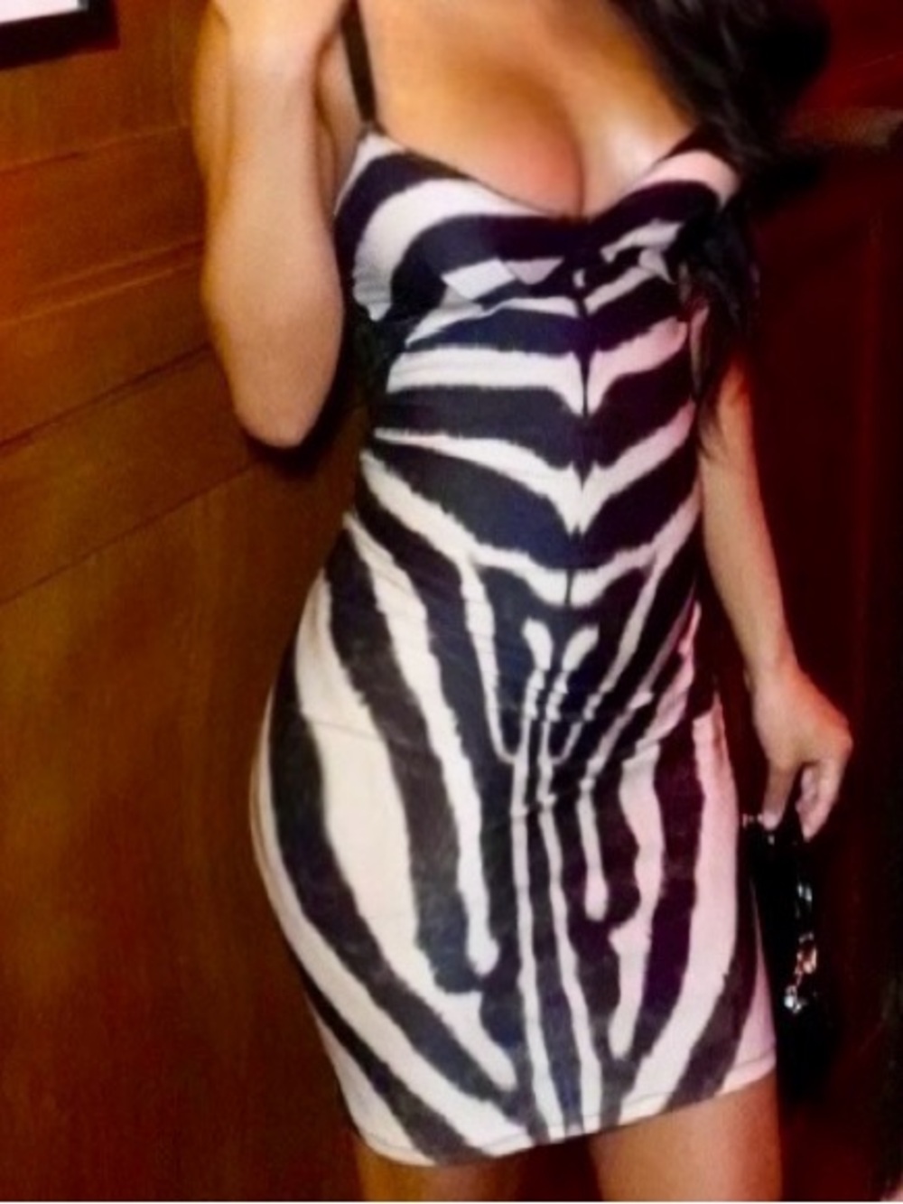 Roberto Cavalli Zebra-Print Bodycon Mini Dress - Black & White